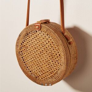 Anthropologie Rattan Bali Bag
